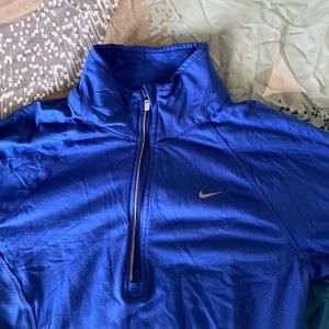 Blue Nike Dri Fit running pullover